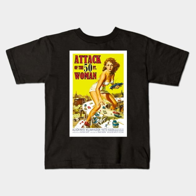 Attack of the 50-Ft. Woman Kids T-Shirt by headrubble